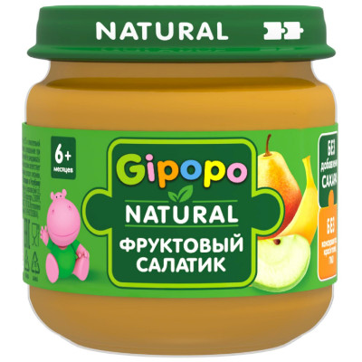 Пюре фруктовое Gipopo Фруктовый Салатик, 80г