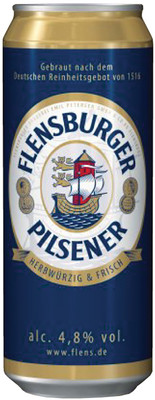 Пиво Flensburger Пилснер светлое 4.8%, 500мл