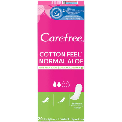 Прокладки Carefree Cotton Feel Aloe женские ежедневные, 20шт