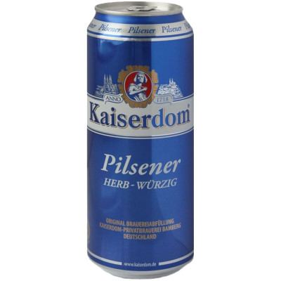Пиво Kaiserdom Пилсенер светлое фильтрованное 4.7%, 500мл