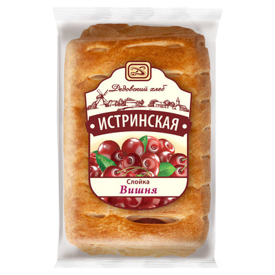 Слойка Дедовский Хлеб Истринская с вишней, 80г