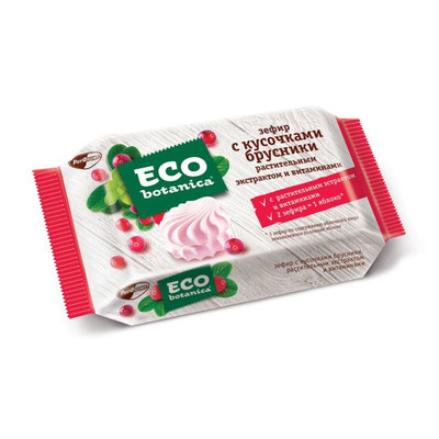 Зефир Eco botanica с кусочками брусники и витаминами, 250г