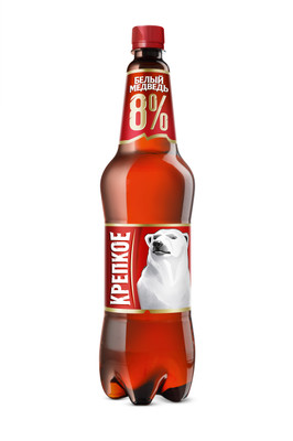 Пиво Белый Медведь Крепкое светлое 8%, 1.3л