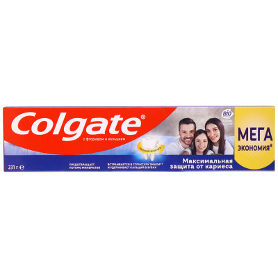 Зубная паста Colgate Максимальная защита от кариеса Свежая мята для укрепления эмали, 150мл