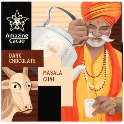 Шоколад горький Amazing Cacao Керала и масала чай 70%, 60г