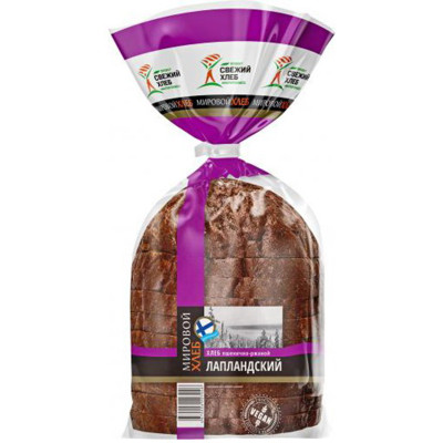 Хлеб Проект Свежий Хлеб Лапландский пшенично-ржаной формовой часть изделия нарезка, 300г
