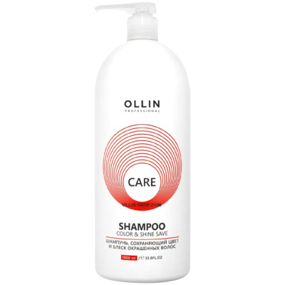 Шампунь Ollin Professional Care сохраняющий цвет и блеск окрашенных волос, 1л