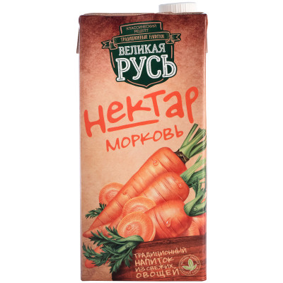Нектар Великая Русь морковный, 1л