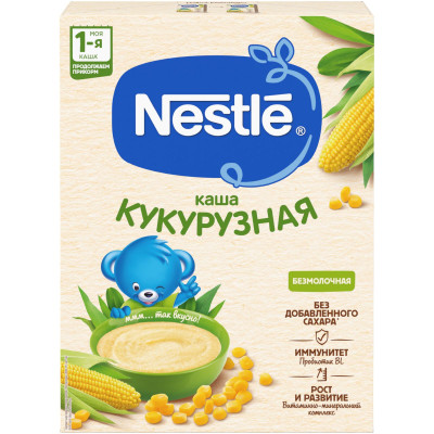 Каша Nestlé безмолочная кукурузная для начала прикорма, 200г