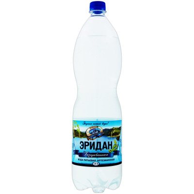 Вода Эридан артезианская питьевая газированная 1 категории, 1.5л
