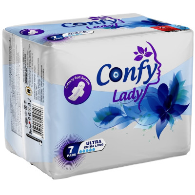 Прокладки гигиенические Confy Lady Ultra Extra Long, 7шт