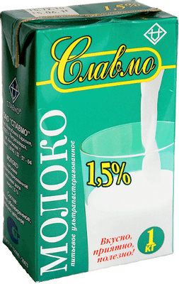Молоко Славмо питьевое ультрапастеризованное 1.5%, 1л