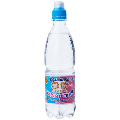 Вода Волжанка Малыш-ням детская питьевая негазированная, 500мл