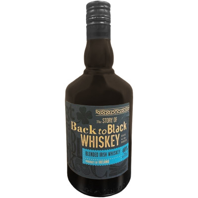 Виски купажированный Back to Black Blended Irish Whiskey 40%, 700мл