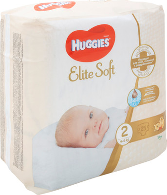 Подгузники Huggies Elite Soft р.2 4-6кг, 25шт