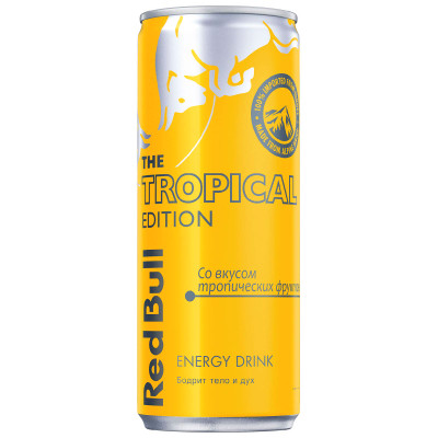 Энергетический напиток Red Bull Ред Булл тропические фрукты, 250мл