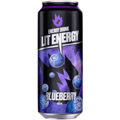 Напиток энергетический Lit Energy Blueberry безалкогольный тонизирующий газированный, 450мл