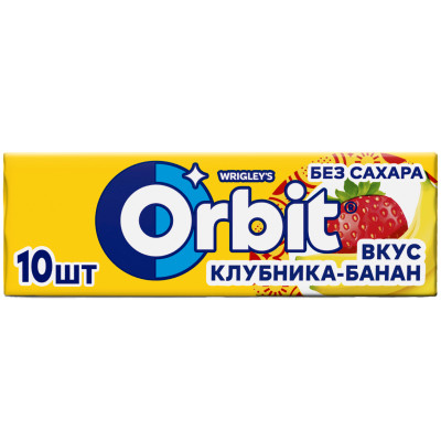 Жевательная резинка Orbit Клубника-банан, 13.6г