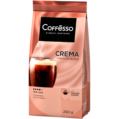 Кофе Coffesso Crema Massimo жареный молотый, 250г