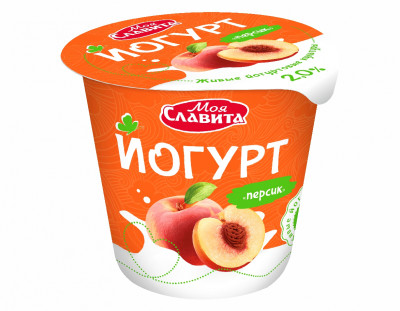 Йогурт Моя Славита Персик 2%, 140г