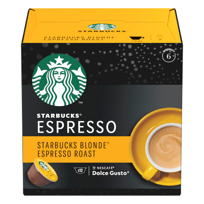 Кофе в капсулах Starbucks Blonde Espresso Roast молотый для Dolce Gusto, 12x5.5г