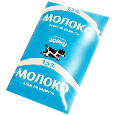 Молоко Молочные Горки пастеризованное 1.5%, 900 мл