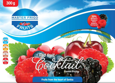 Смесь Master Fruits Red Fruit Cocktail быстрозамороженных ягод малина-вишня-клубника-ежевика, 300г