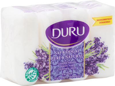 Мыло Duru Pure&Natural лаванда, 4х85г