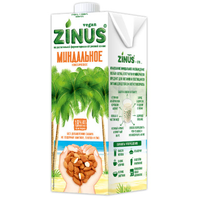 Напиток Zinus Almond Миндальный, 1л