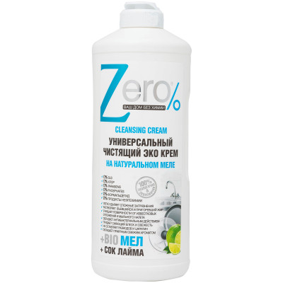 Крем чистящий Zero мел+сок лайма универсальный, 500мл