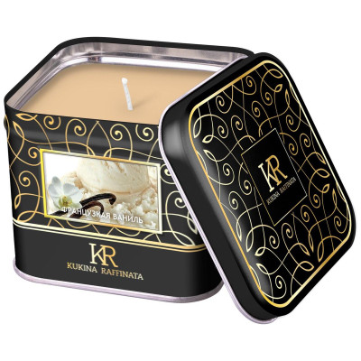 Свеча Kukina Raffinata в банке ароматическая ваниль