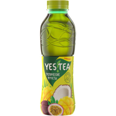 Напиток безалкогольный Yes! зелёный чай со вкусом тропических фруктов негазированный, 500мл