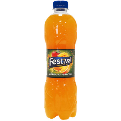 Напиток безалкогольный Festival Манго-апельсин негазированный, 600мл