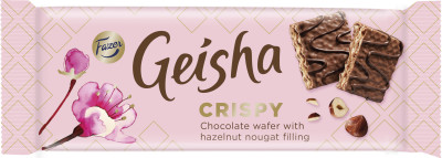 Батончик вафельный Karl Fazer Geisha тёртый орех покрытый молочный и тёмным шоколадом, 41г