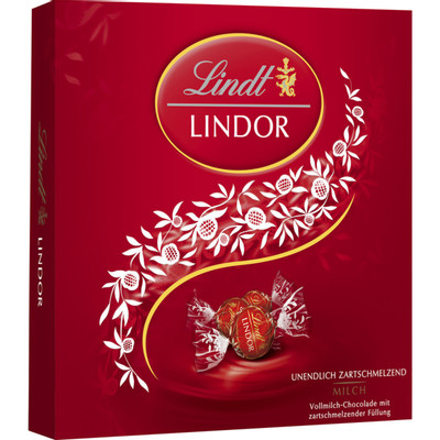 Набор конфет Lindt Lindor из молочного шоколада с начинкой, 125г