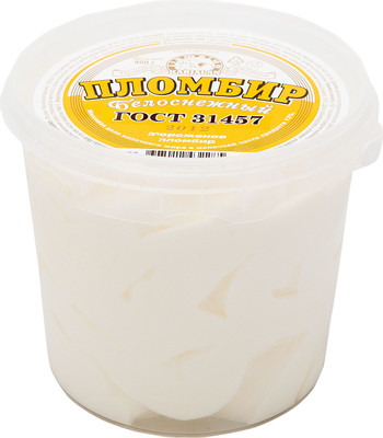 Пломбир Мороженое Карелии Белоснежный ванильный 12%, 400г