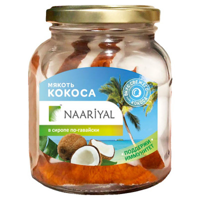 Мякоть кокоса Naariyal По-Гавайски в сиропе, 378г