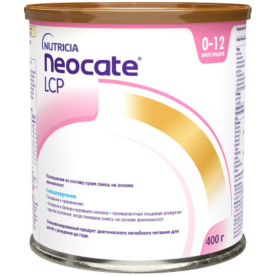 Смесь Neocate LCP сухая на основе аминокислот до 12 месяцев, 400г