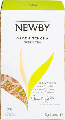 Чай Newby Сенча зелёный байховый в пакетиках, 25х2г