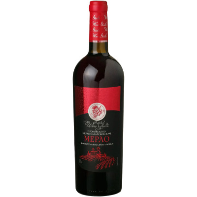 Вино Wine Guide Мерло красное сухое 10-12%, 750мл