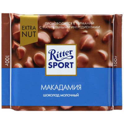 Шоколад молочный Ritter Sport Макадамия, 100г