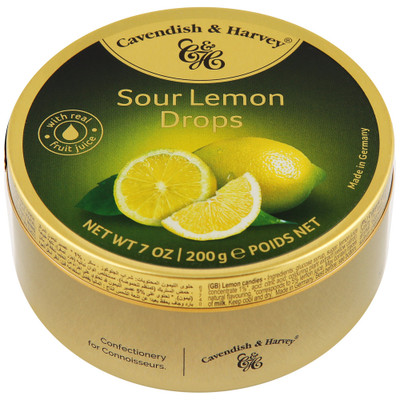 Леденцы Cavendish&Harvey Sour Lemon Drops с фруктовым соком, 200г