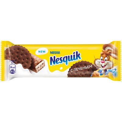 Конфета Nesquik с нугой и какао-печеньем, 39г