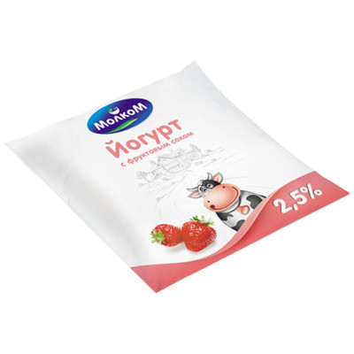 Йогурт Молком с фруктовым соком 2.5%, 500мл