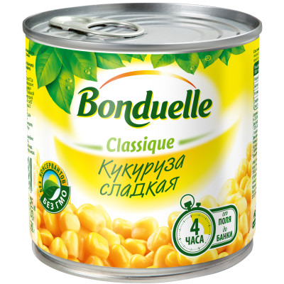 Кукуруза Bonduelle Classique сладкая, 340г