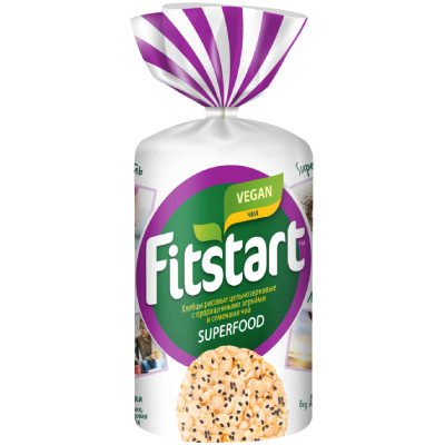 Хлебцы Fitstart Superfood рисовые с семенами чиа, 90г