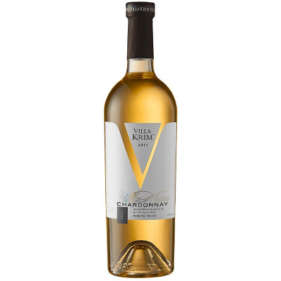 Вино Villa Krim Шардоне белое сухое 10-12%, 750мл