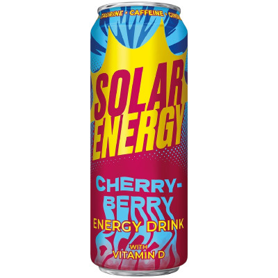 Напиток энергетический  Solar Energy Cerry-Berry безалкогольный газированный пастеризованный, 430мл