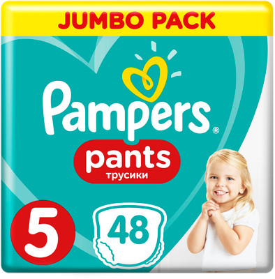 Подгузники-трусики Pampers Pants Junior р.5 12-18кг, 48шт
