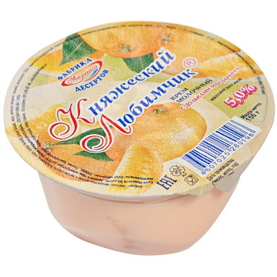 Десерт молочный Княжеский Любимчик желе-мандарин, 150г